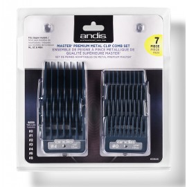 #33645 Andis Master Premium Metal Clip Comb Set  7PK