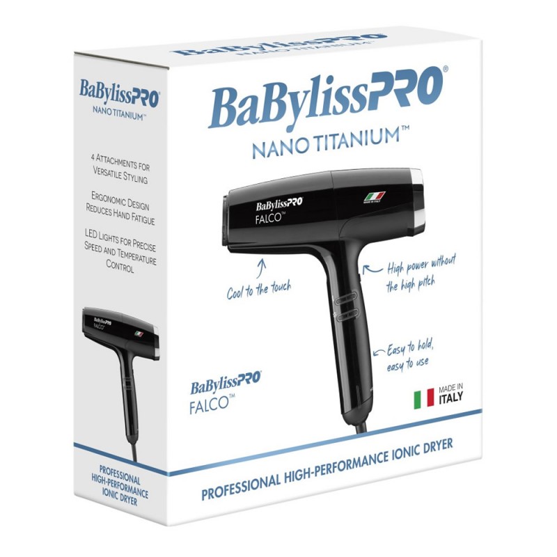 #BNT8550B BabylissPro Nano Titanium Falco Dryer - Black