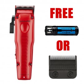 #FX829MR BabylissPro FXONE LO-PROFX Matte Red Clipper w/ Free Battery or Blade