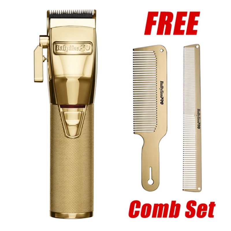 #FX870G BabylissPro GoldFX Clipper w/ FREE Gold Comb Set
