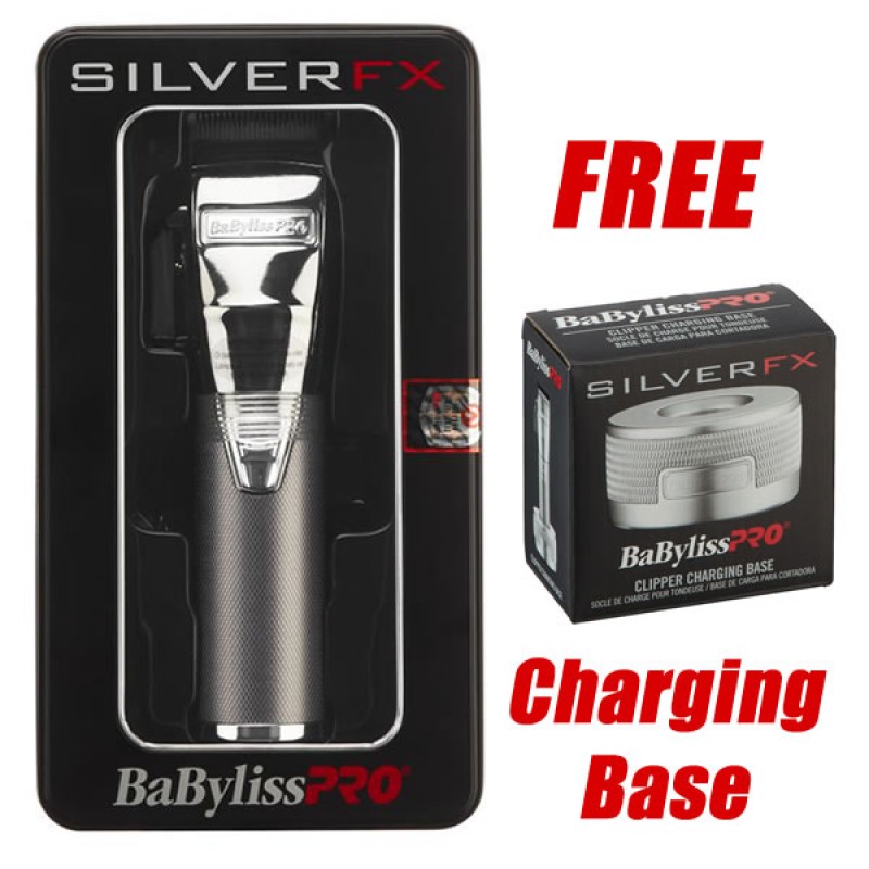 #FX870S BabylissPro SilverFX Clipper w/ FREE Charging Base