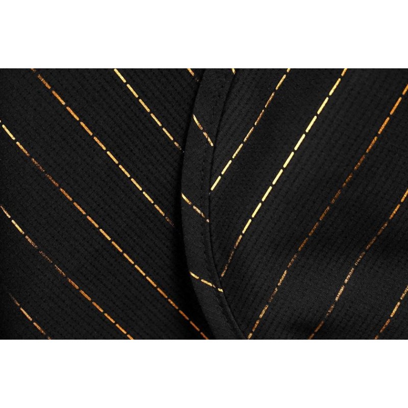 Barber Strong - The Barber Cape (Gold Metallic Pinstripe)