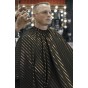 Barber Strong - The Barber Cape Black w/ Gold Metallic Pinstripe