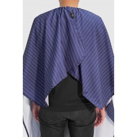 Barber Strong - The Barber Cape Blue w/ White Pinstripe Barber Strong - The Barber Cape Blue w/ White Pinstripe