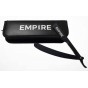 #EMP100 Empire Barber Black Steel Razor w/ Zipper Pouch - Push Out