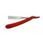 #EMP400 Empire Barber Red & Silver Steel Razor w/ Pouch - Push Out
