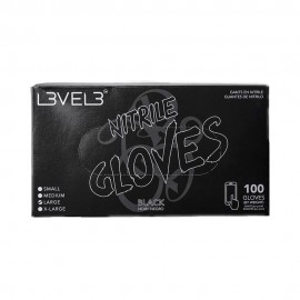L3VEL3 Black Nitrile Gloves 100ct
