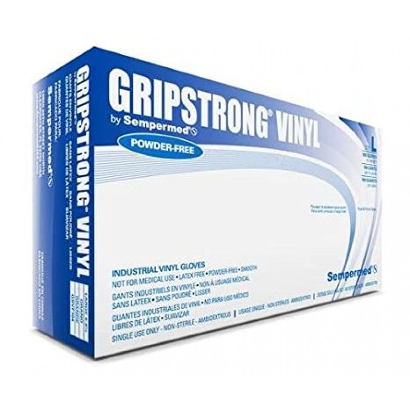 Gripstrong Powder-Free Vinyl Gloves  100ct *Size LARGE only