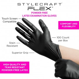 Stylecraft  Flex Latex Gloves - Black