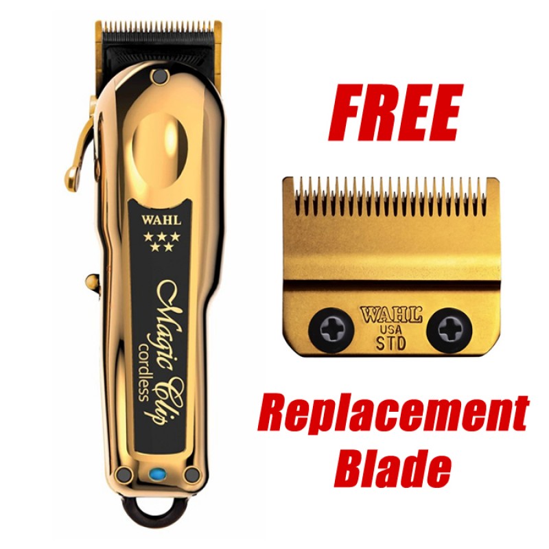 Wahl Professional 5 Star Gold Cordless Magic Clip Hair Clipper with 100+  Minute Run Time for Professional Barbers and Stylists - Model 8148-700